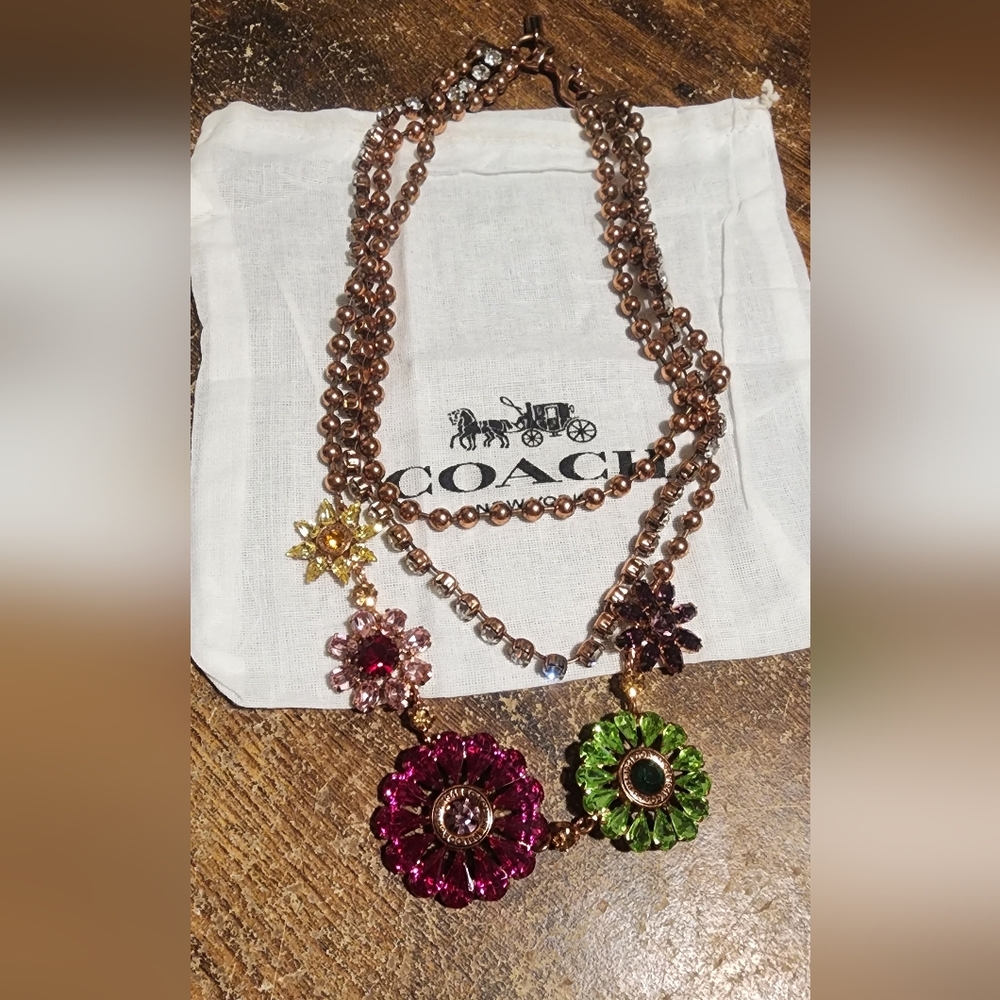Coach RARE ! Poppy Necklace - Picture 2 of 8